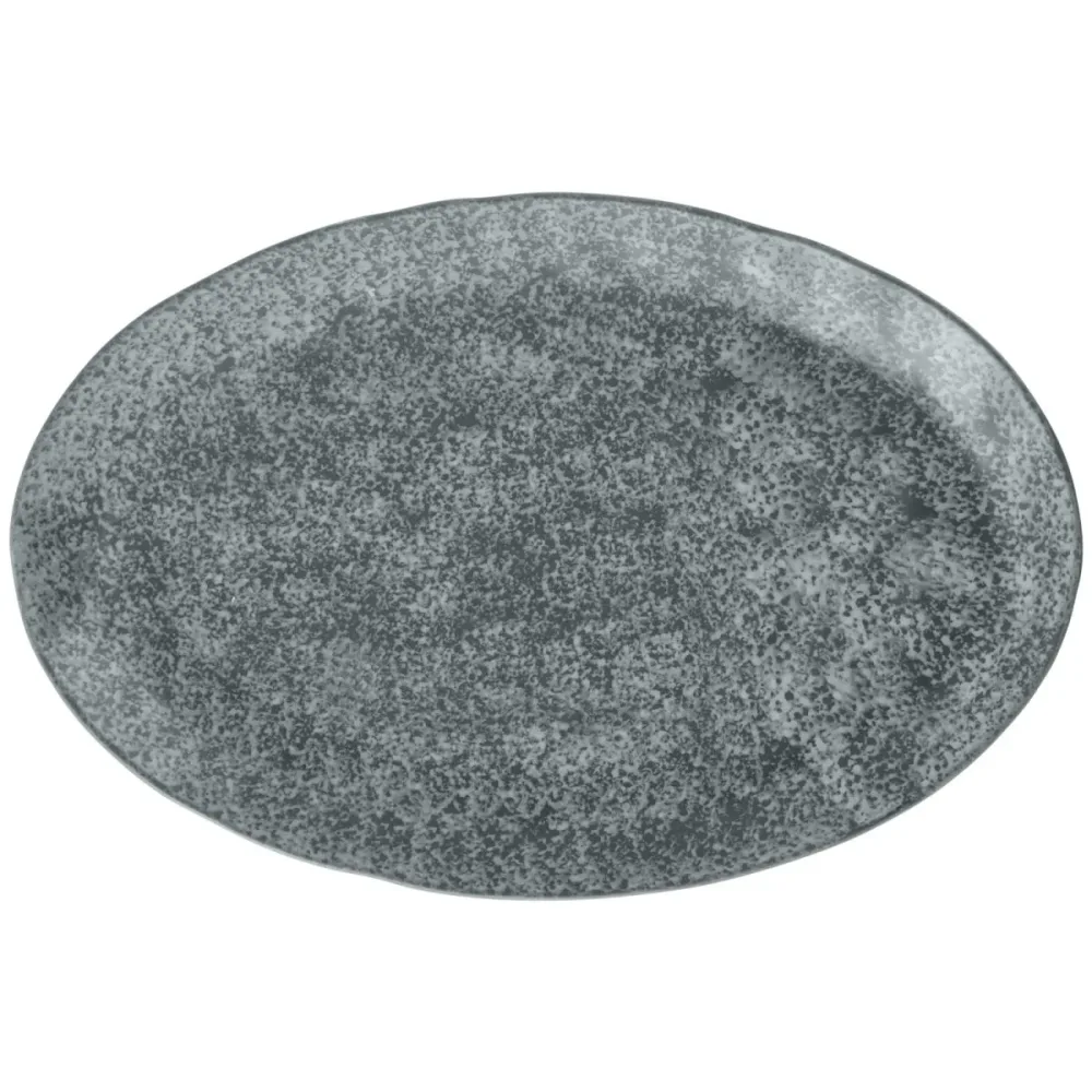 VEGA Platte Arona oval; 40x26.5x3.4 cm (LxBxH); anthrazit; oval; 2 Stück / Pack