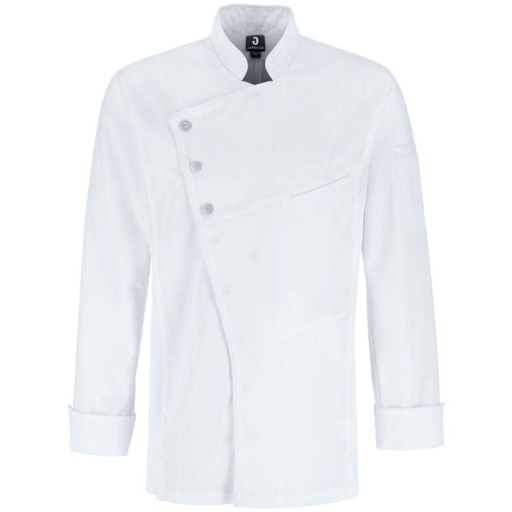 JOBELINE Herren Kochjacke Lewis Langarm; Kleidergrösse 46; weiss