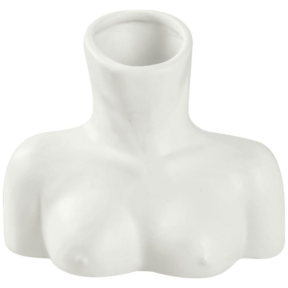 Vase Agata; 17x10.5x15 cm (LxBxH); weiss