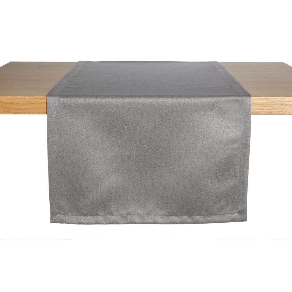 ERWIN M. Tischläufer Ambita Satin; 40x130 cm (BxL); hellgrau; rechteckig