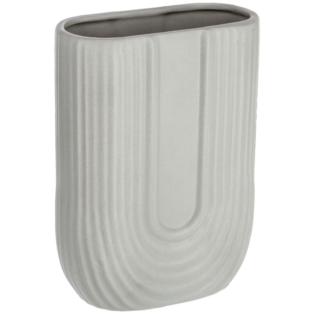 Vase Amaro; 16.2x8x22.2 cm (LxBxH); grau