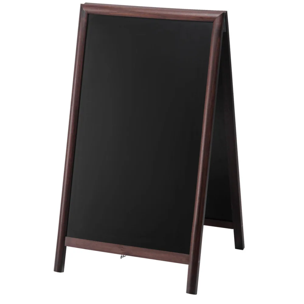 VEGA Kundenstopper Kreidetafel Listeo; 68x115 cm (BxH); dunkelbraun