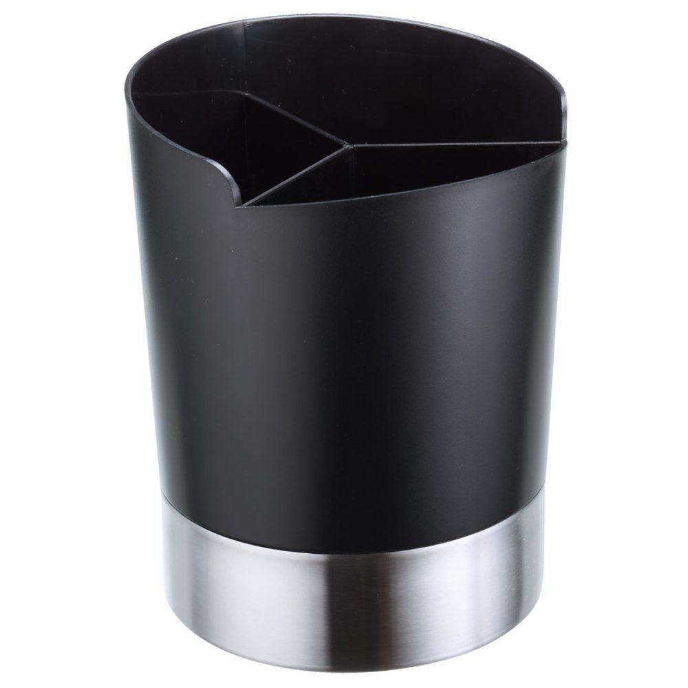 PULSIVA Besteckbehälter Posate; 13.5x17 cm (ØxH); schwarz