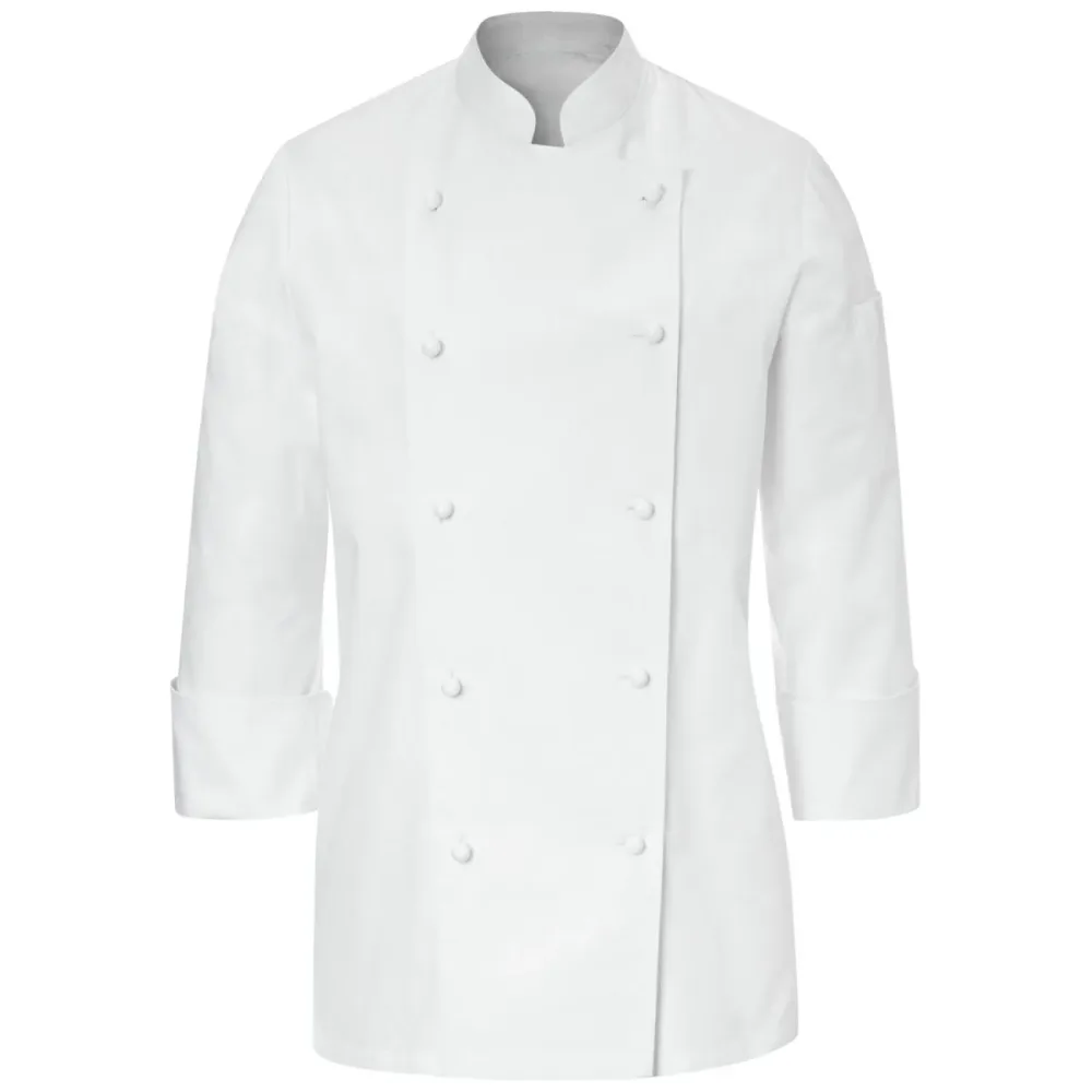 PULSIVA Damenkochjacke Milan Langarm; Kleidergrösse 54; weiss