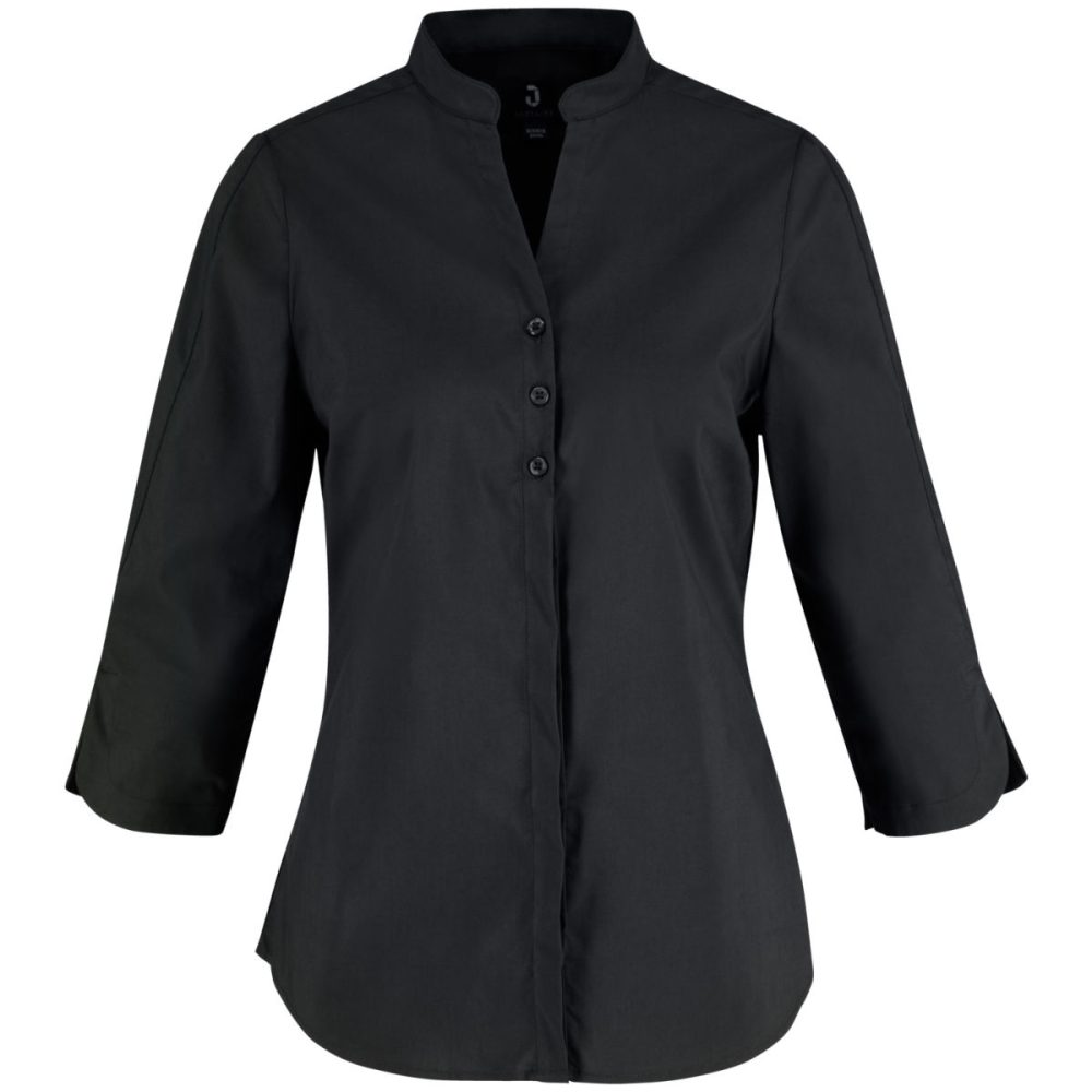 JOBELINE Damen Bluse Lani Dreiviertelarm; Kleidergrösse 46; schwarz