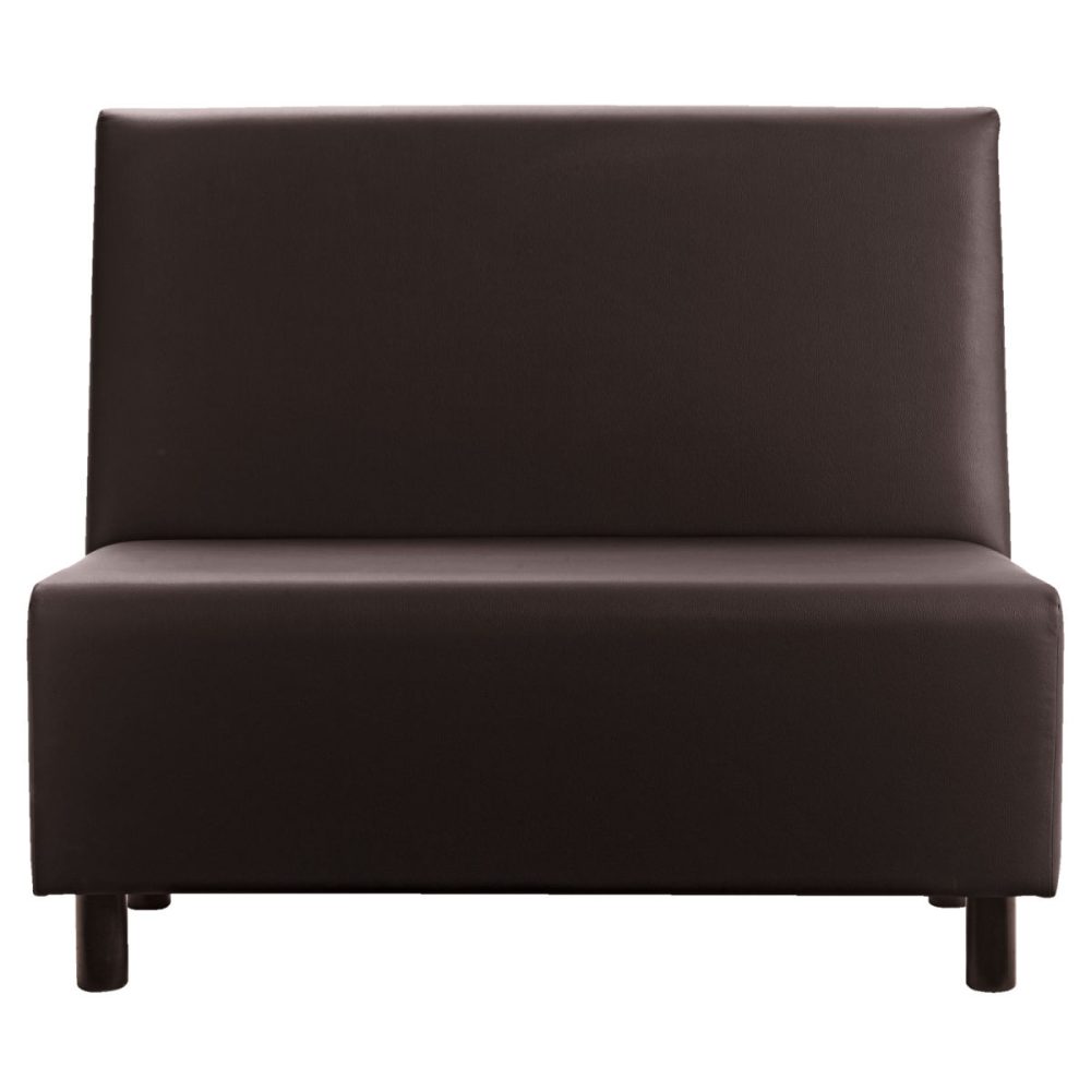 VEGA Polsterbank Medley 2-Sitzer; 118x62x102 cm (BxTxH); Sitz braun, Gestell buche wenge