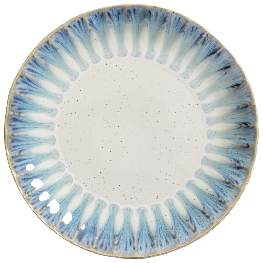 VEGA Teller flach Flora; 26.6x3.1 cm (ØxH); blau/beige; rund; 4 Stück / Pack