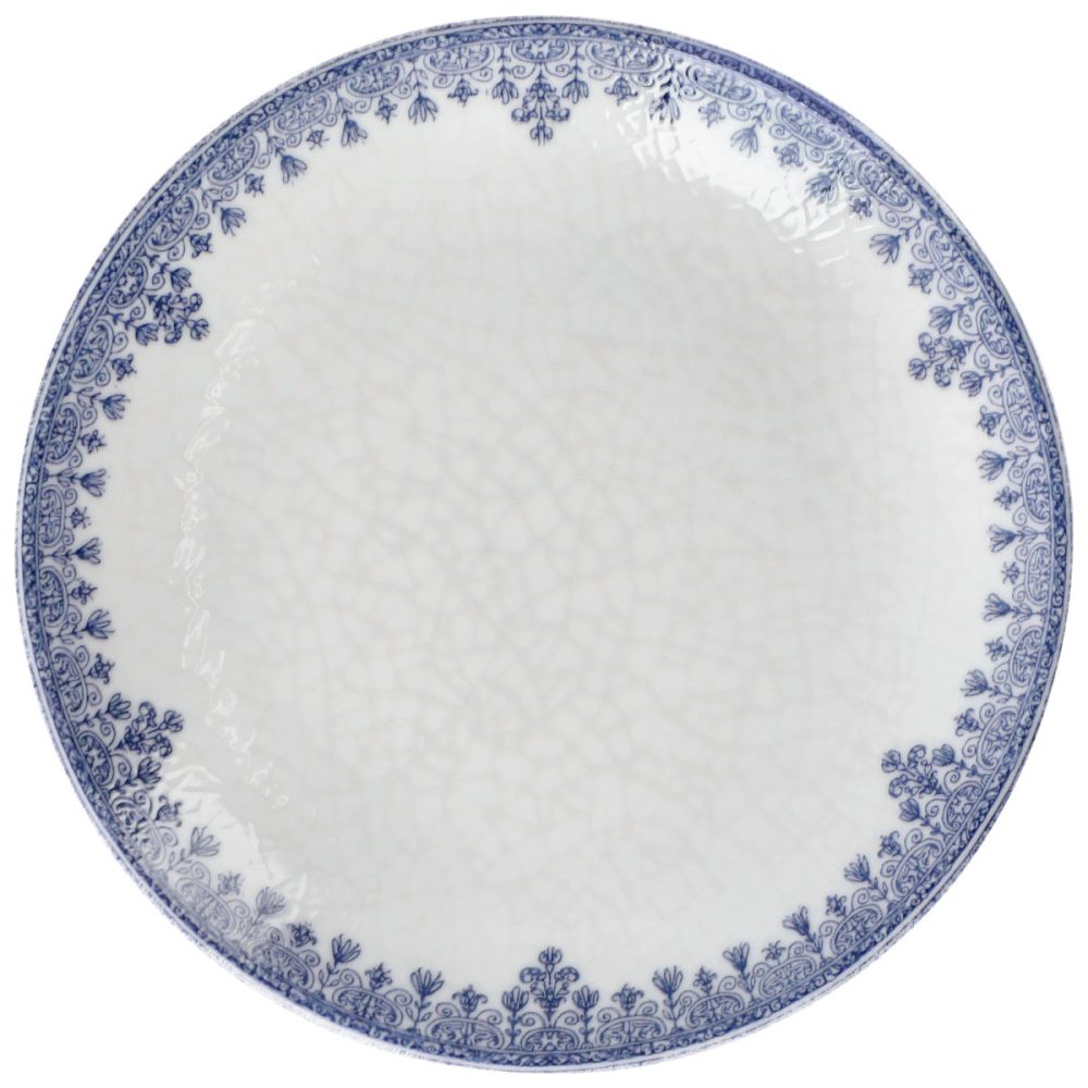 VEGA Teller flach Nonna; 20.5 cm (Ø); weiss/blau; rund; 6 Stück / Pack