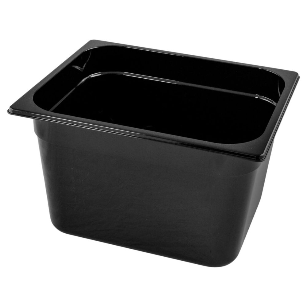 VEGA GN-Behälter Nero 1/2; GN 1/2, 11900 ml, 32.5x26.5x20 cm (LxBxT); schwarz