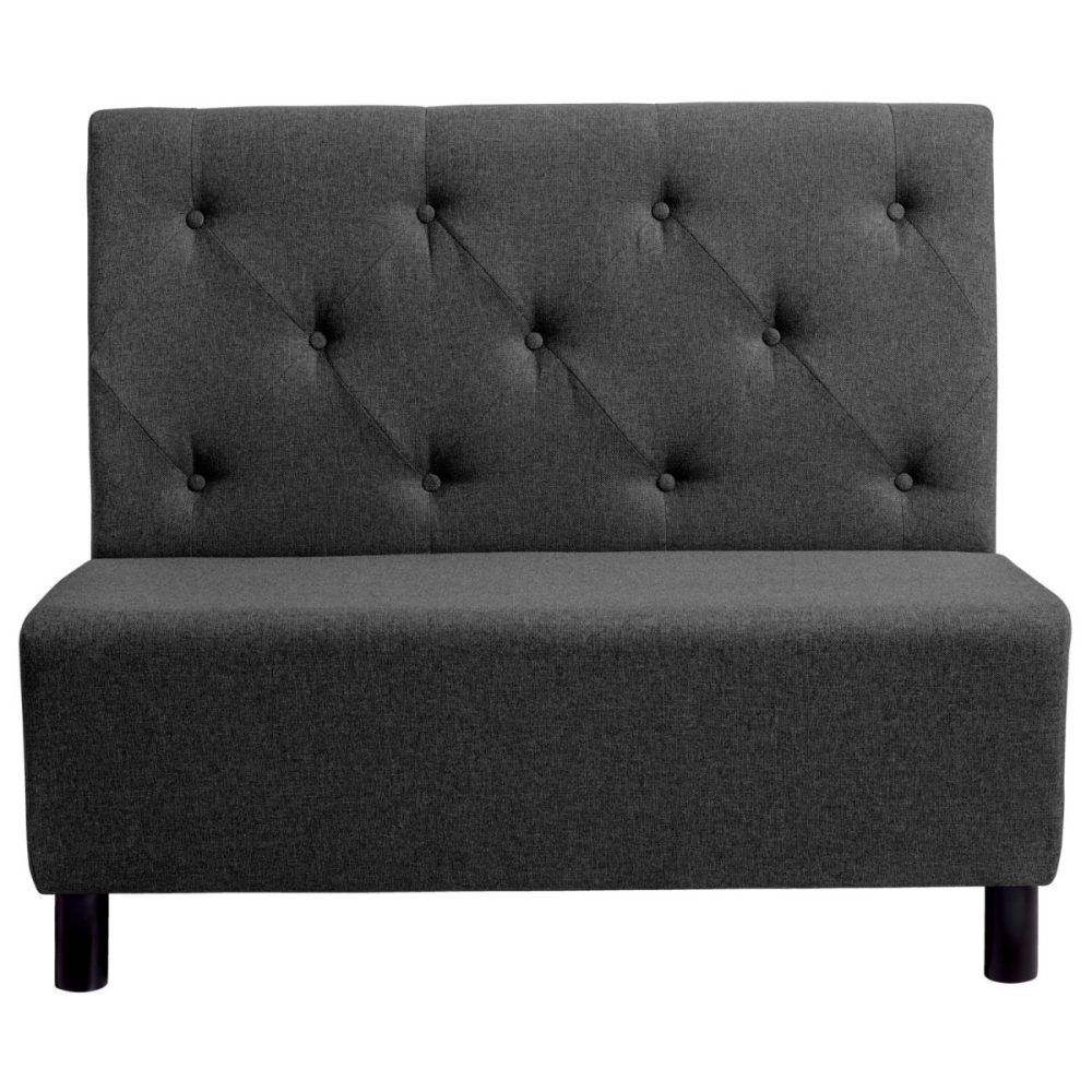 VEGA Polsterbank Lerida II Stoff, 2-Sitzer; 118x62x102 cm (BxTxH); anthrazit
