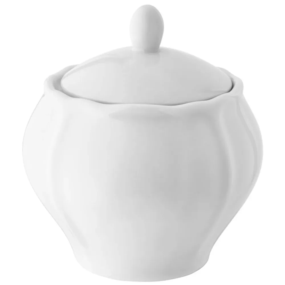 VEGA Zuckerdose Amely mit Deckel; 300 ml, 9x12 cm (ØxH); weiss; rund; 4 Stück / Pack