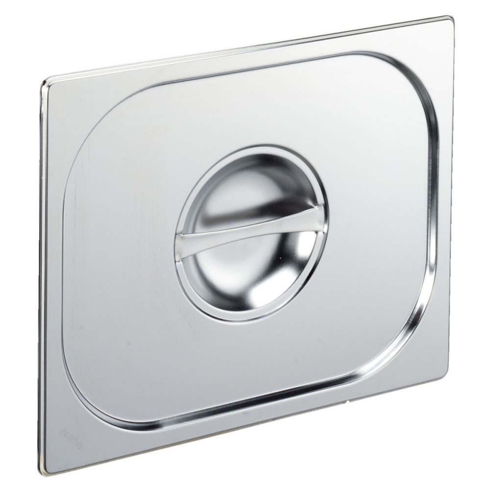 PULSIVA GN-Deckel 1/2 Basic ohne Löffelaussparung; GN 1/2, 32.5x26.5 cm (LxB); silber; rechteckig