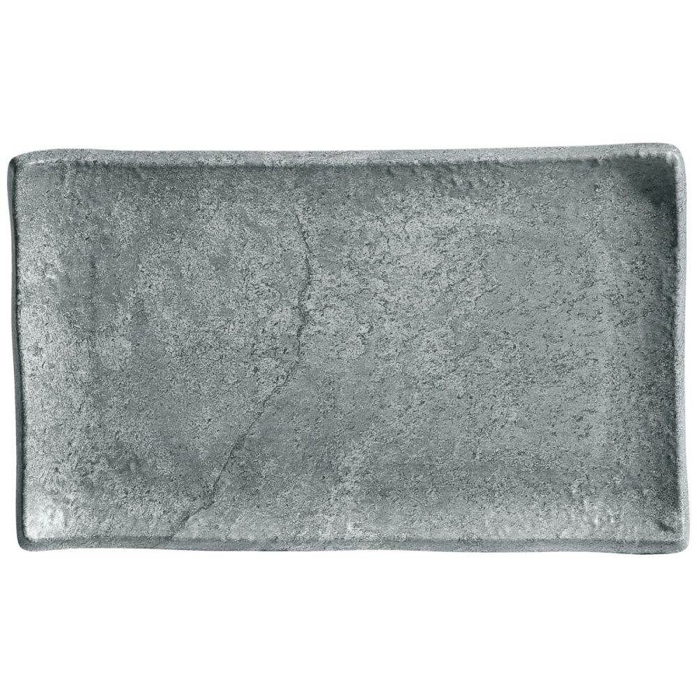 VEGA Platte Clawson mit Rand; GN 1/4, 26.5x16.2x2 cm (LxBxH); grau; rechteckig; 3 Stück / Pack