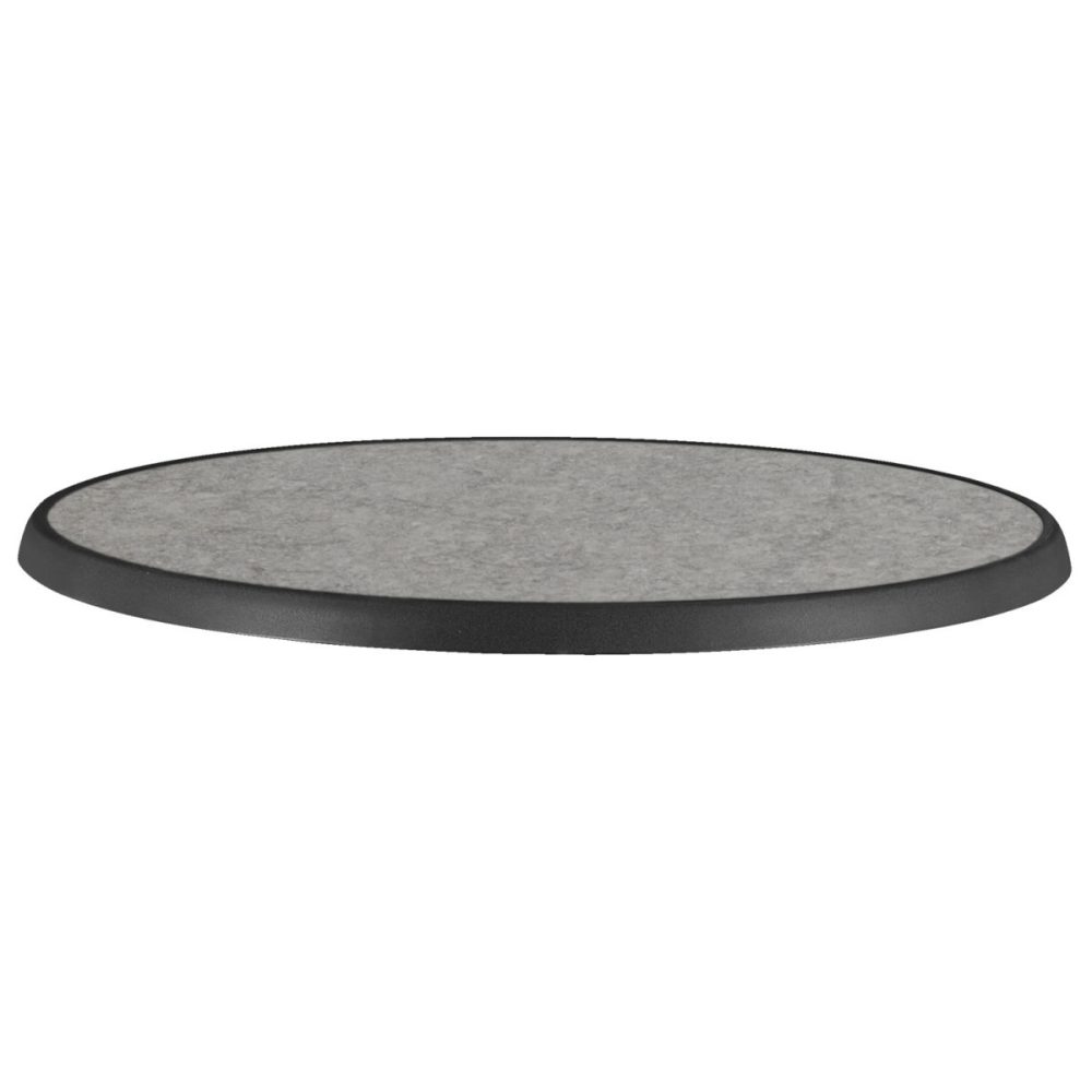 PULSIVA Tischplatte Sevelit rund; 60 cm (Ø); steingrau; rund