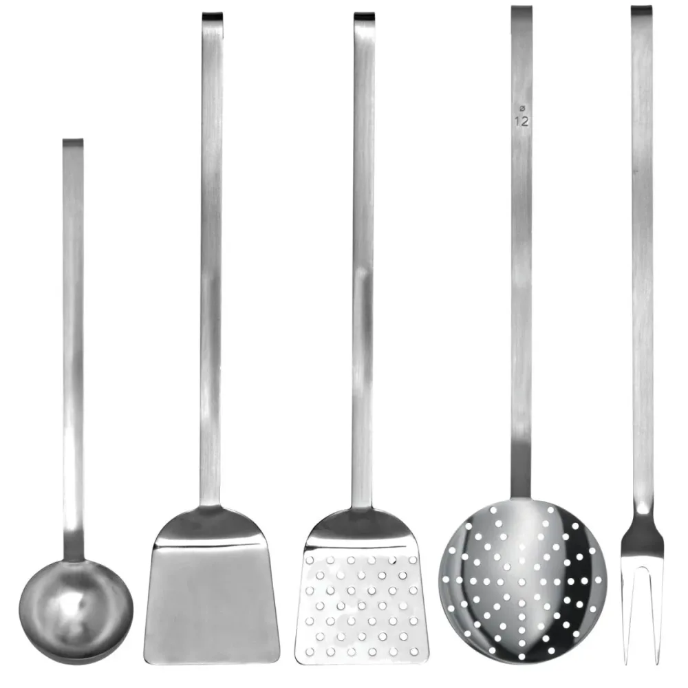 PULSIVA Küchenutensilien-Set 5-teilig; 46.5 cm (L); silber