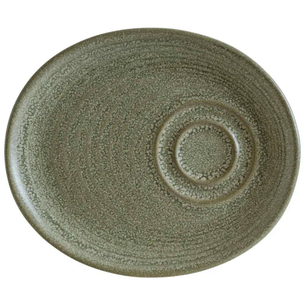 Bonna Kaffee Untertasse Adelfa Ripple; 20x17x2 cm (LxBxH); grün; 12 Stück / Pack