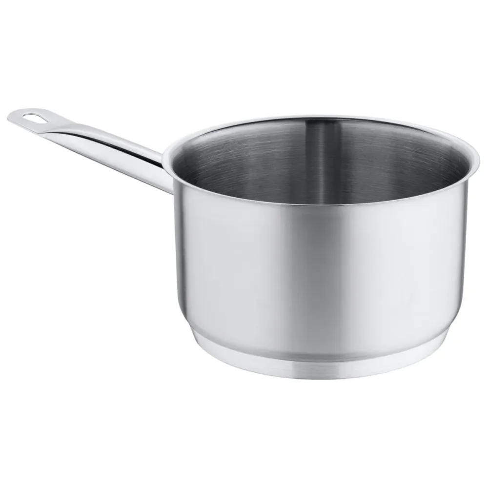 PULSIVA Stielkasserolle Chef niedrig; 1900 ml, 16x10 cm (ØxH); silber