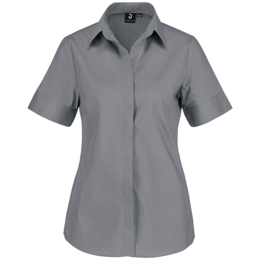 JOBELINE Damen Bluse Fiore Kurzarm; Kleidergrösse 44; grau