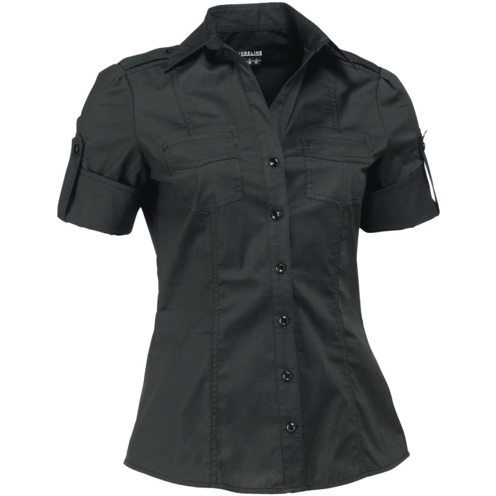 JOBELINE Damenbluse Kate Halbarm; Kleidergrösse 42; schwarz