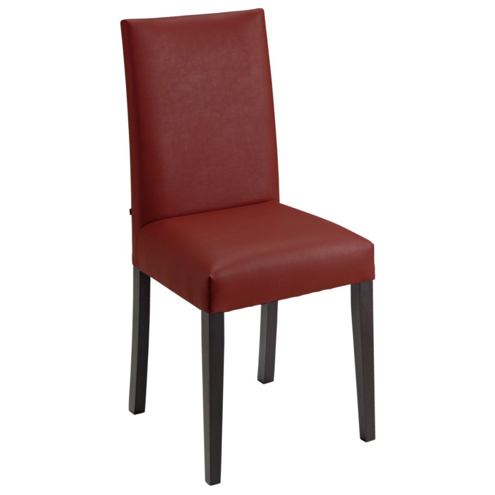 VEGA Polsterstuhl Elegance; 46.5x51x95.5 cm (BxTxH); Sitz bordeaux, Gestell wenge; 2 Stück / Pack