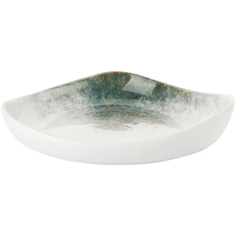 VEGA Teller tief Purior; 800 ml, 24.5x22x6 cm (LxBxH); weiss/petrol; oval; 2 Stück / Pack