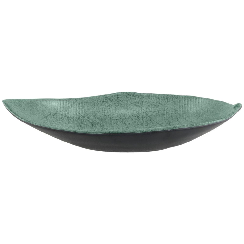 VEGA Schale Tuska blattförmig; 570 ml, 27.6x16.7x5.3 cm (LxBxH); grün/grau; 6 Stück / Pack