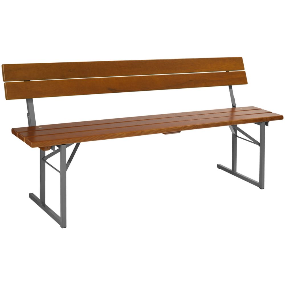 VEGA Outdoor Sitzbank Expose; 180x46x81 cm (BxTxH); Sitz nussbaum, Gestell anthrazit