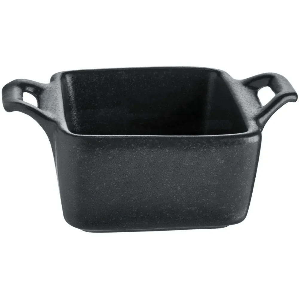 VEGA Schälchen Masca quadratisch mit Henkel; 80 ml, 7x7x3.5 cm (LxBxH); schwarz; quadratisch; 6 Stück / Pack
