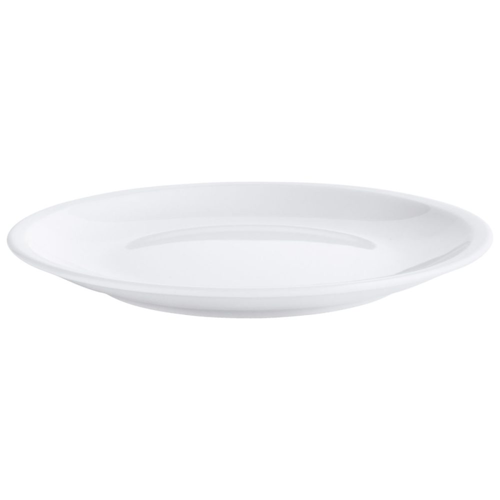 PULSIVA Teller flach Stackora mit schmaler Fahne; 25.5 cm (Ø); weiss; rund; 6 Stück / Pack