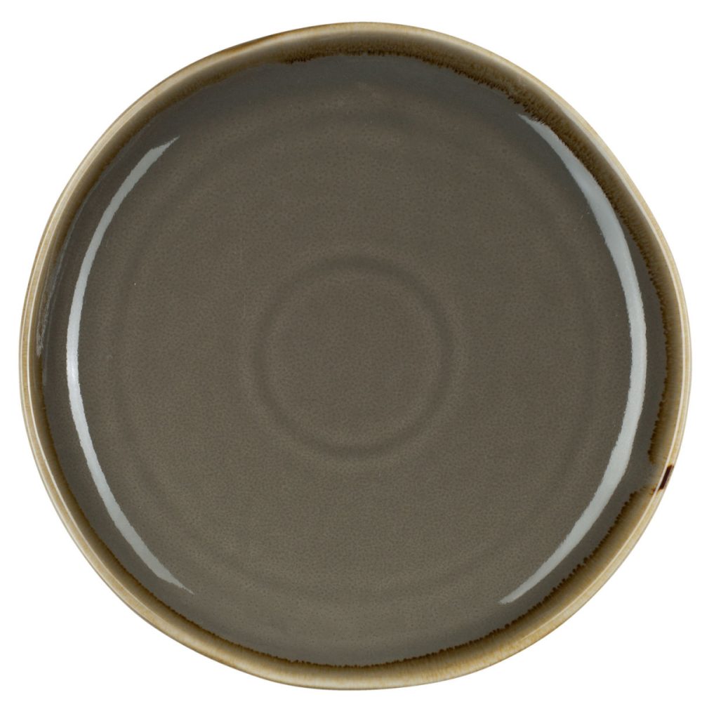 PULSIVA Teller Glaze 2.0 flach; 20 cm (Ø); grau; rund; 6 Stück / Pack