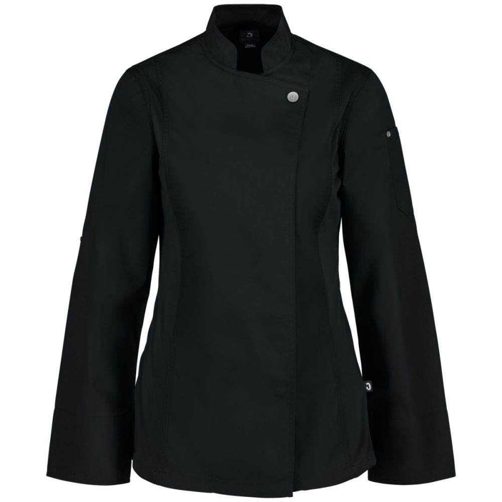 JOBELINE Damen Kochjacke Carter Langarm; Kleidergrösse 40; schwarz