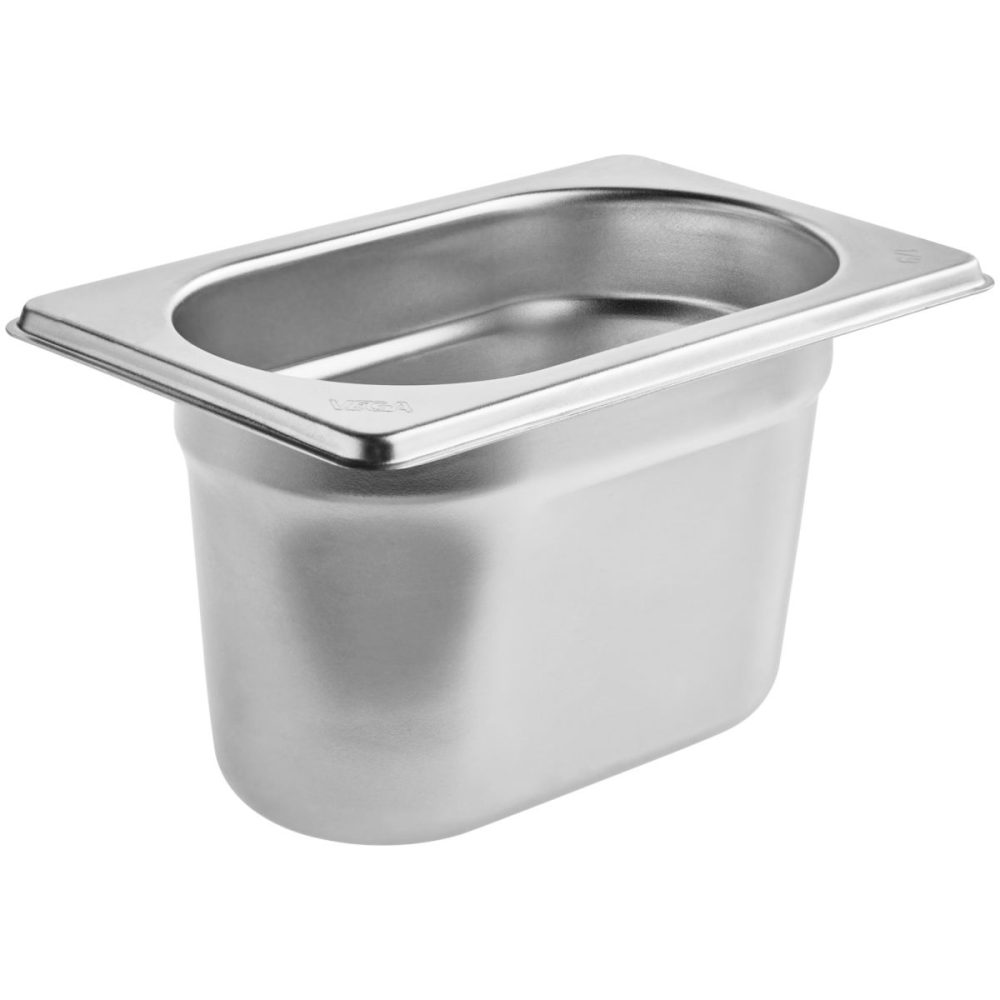 VEGA GN-Behälter Premium  1/9; GN 1/9, 900 ml, 17.6x10.8x10 cm (LxBxT); silber