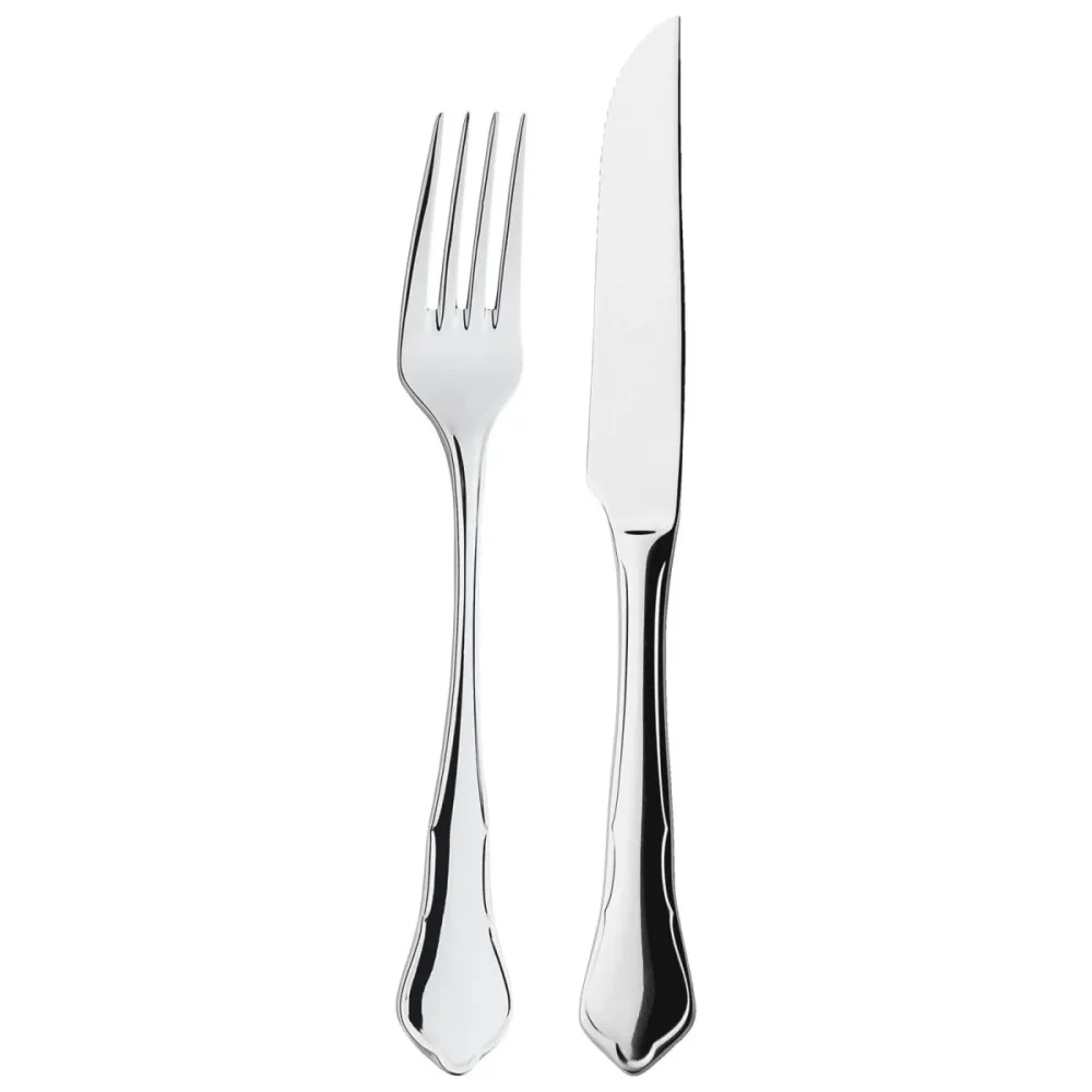 PULSIVA Steakbesteck-Set Malaga II  24-teilig; silber, Griff silber