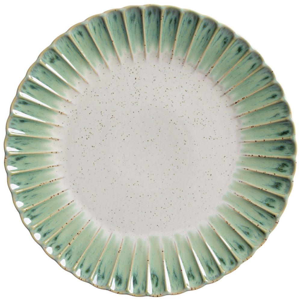 VEGA Teller flach Flora; 33.8x3.4 cm (ØxH); grün/beige; rund; 4 Stück / Pack