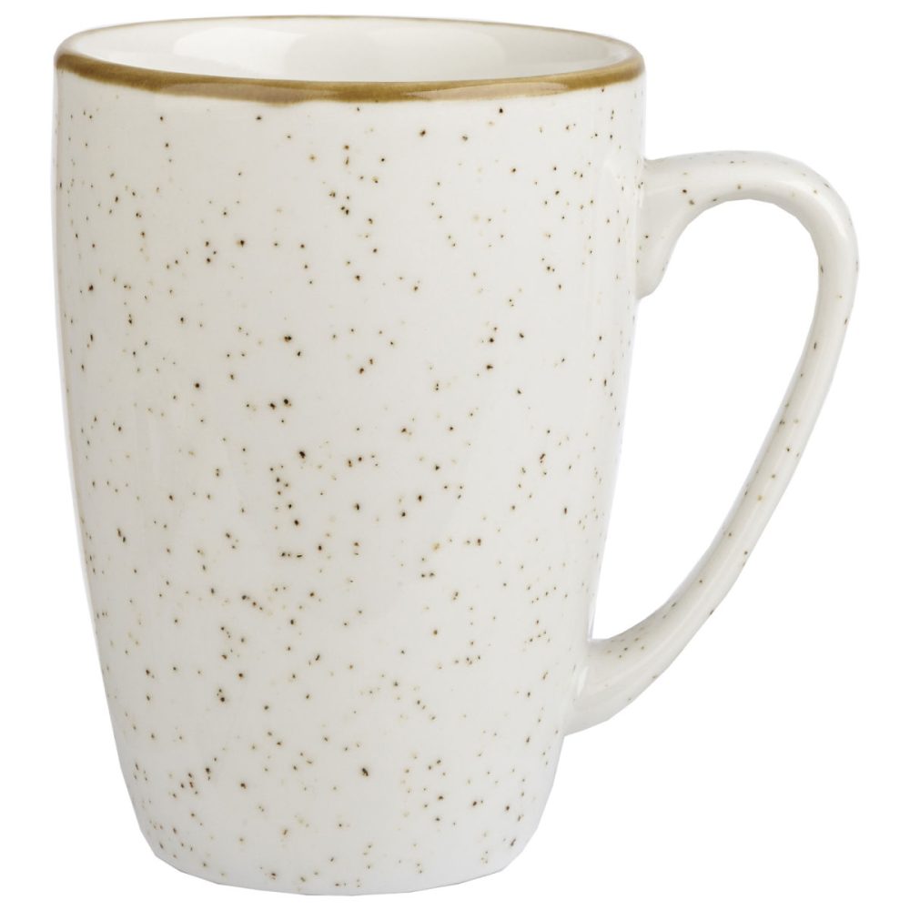Churchill Becher Stonecast Barley White; 340 ml, 10.6x11 cm (ØxH); weiss/braun; 12 Stück / Pack