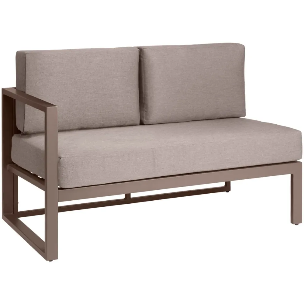 VEGA Outdoor Sofa Seitenelement Sereno links; 127x69.5x64 cm (BxTxH); taupe