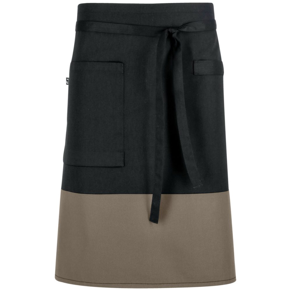 JOBELINE Schürze Bicolor 60x80 cm (LxB); 60x80 cm (LxB); schwarz/taupe
