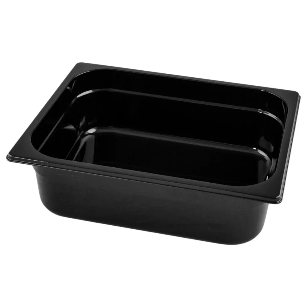 VEGA GN-Behälter Nero 1/2; GN 1/2, 6100 ml, 32.5x26.5x10 cm (LxBxT); schwarz