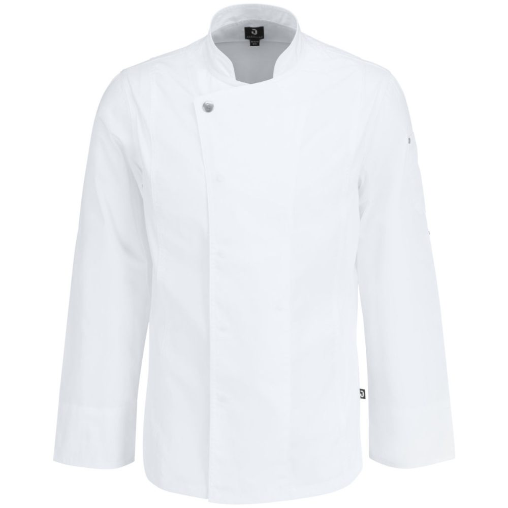 JOBELINE Herren Kochjacke Carter Langarm; Kleidergrösse 46; weiss