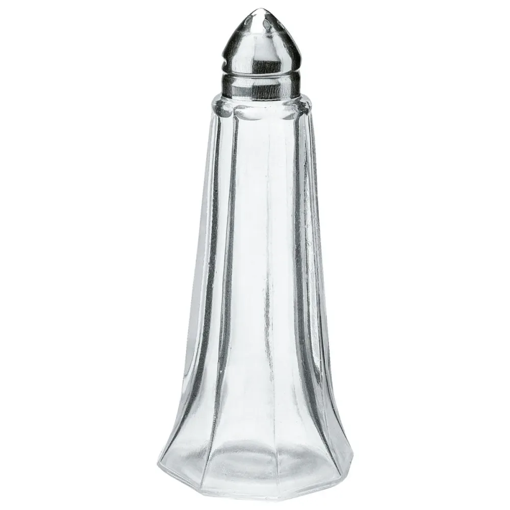 PULSIVA Salz-/Pfefferstreuer Concorde; 11.5 cm (H); silber/transparent; 10 Stück / Pack