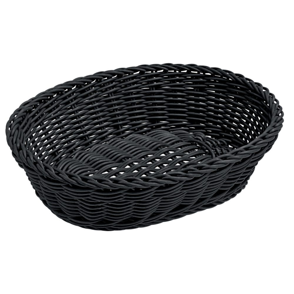 VEGA Korb Igato oval; 25x19x6.5 cm (LxBxH); schwarz; oval; 2 Stück / Pack
