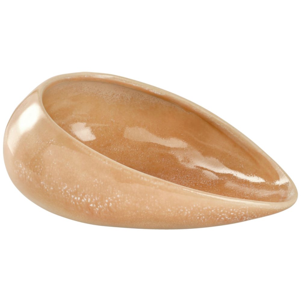 VEGA Showpiece Cascais oval; 19x12.5x8 cm (LxBxH); apricot; 2 Stück / Pack