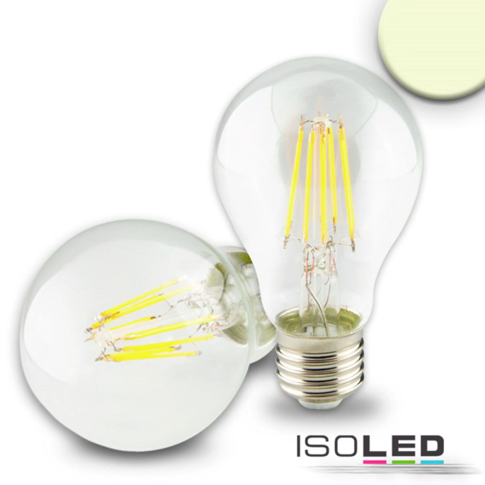 ISOLED LED Lampe E27 klar; 10.5x6 cm (LxØ); transparent