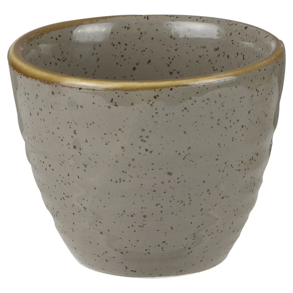 Churchill Ripple Dip Schale Stonecast Peppercorn; 70 ml, 5.9x5 cm (ØxH); grau/braun; rund; 12 Stück / Pack