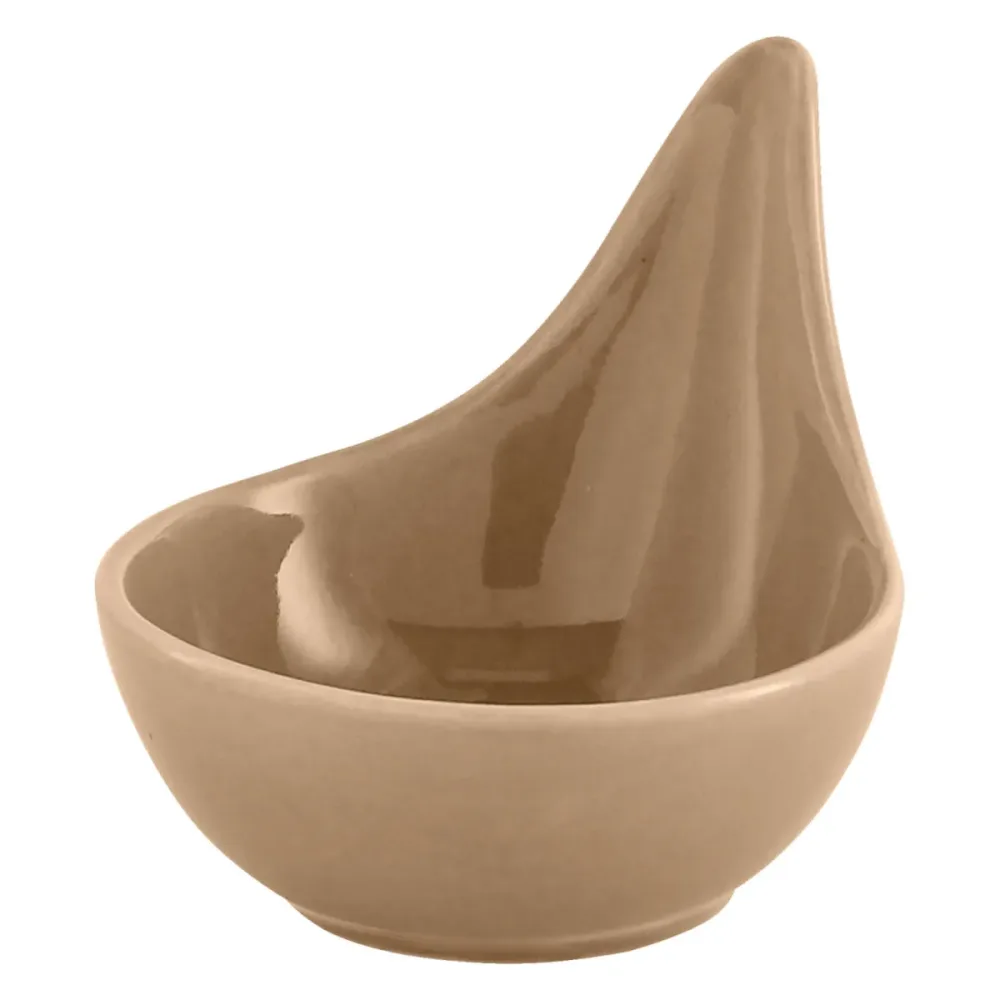 VEGA Mini-Schälchen Tropfen; 60 ml, 8.8x6.8x6.3 cm (LxBxH); beige; 12 Stück / Pack