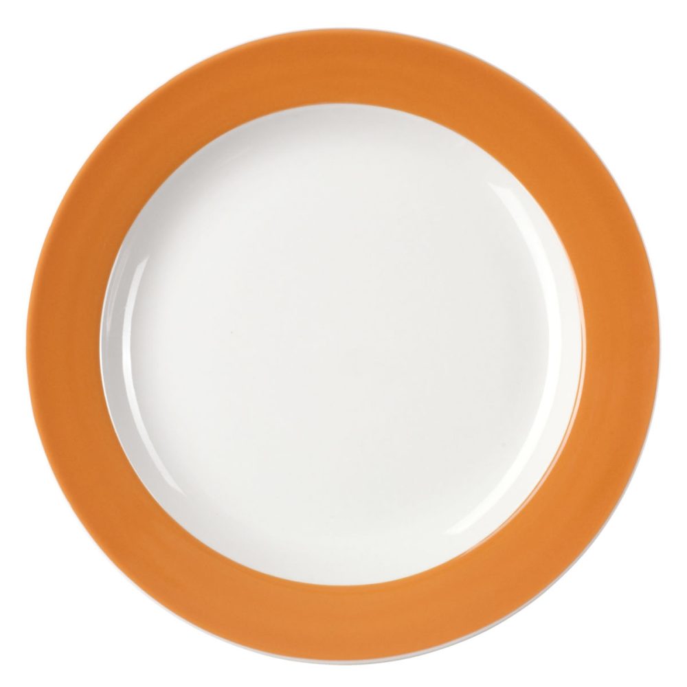 PULSIVA Teller Joy 2.0 flach; 21 cm (Ø); orange; rund; 6 Stück / Pack