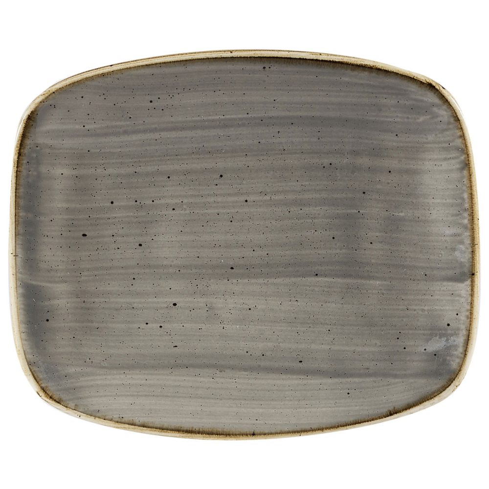 Churchill Chefs Oblong Platte Stonecast Peppercorn; 15.4x12.6 cm (LxB); grau/braun; rechteckig; 12 Stück / Pack