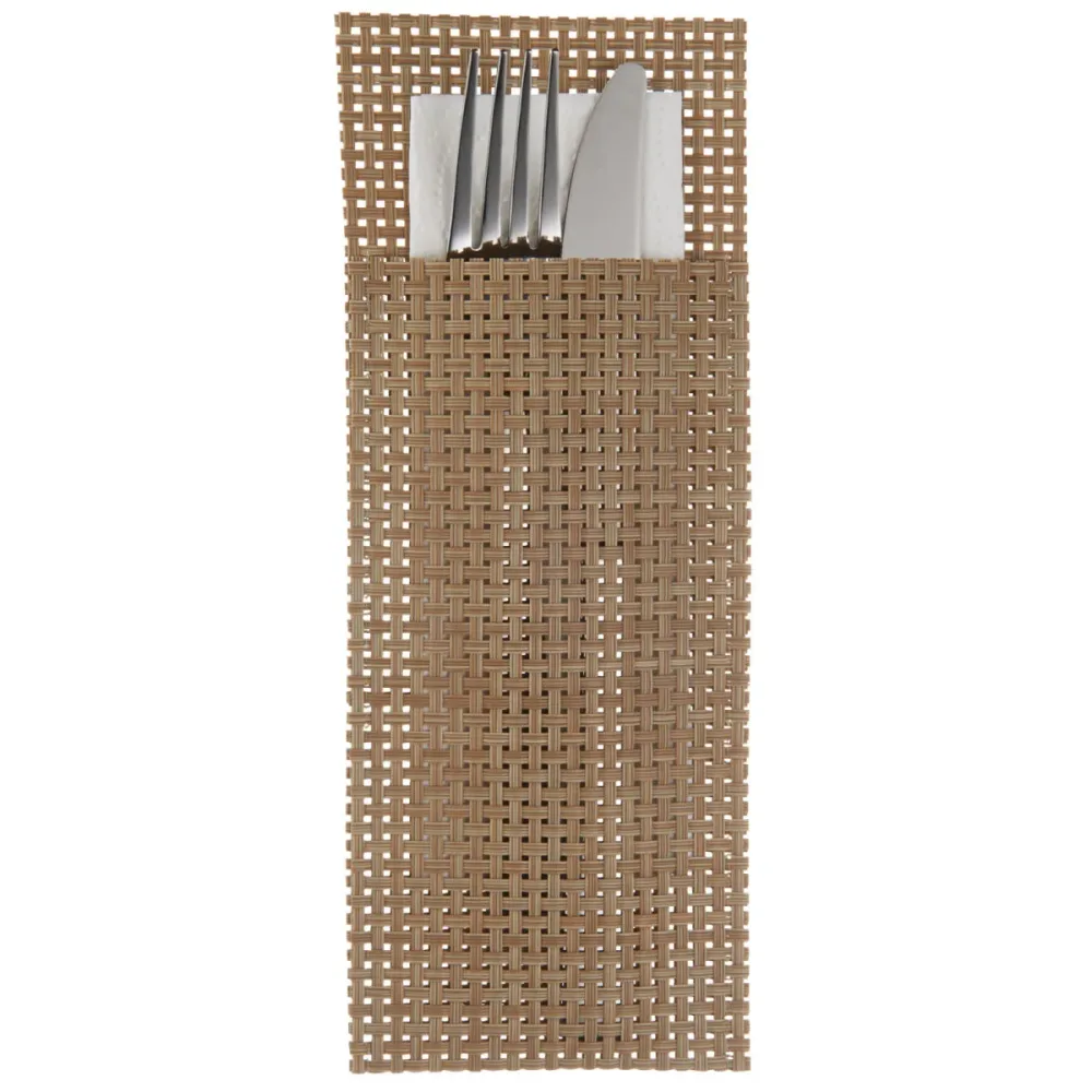 PULSIVA Bestecktasche Samoa; 24x9 cm (LxB); sand; 6 Stück / Pack