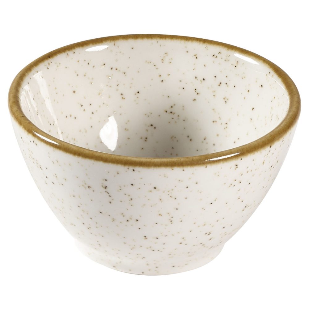 Churchill Dip Schale Stonecast Barley White; 60 ml, 7 cm (Ø); weiss/braun; rund; 12 Stück / Pack
