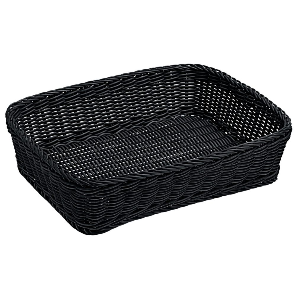 VEGA Korb Igato rechteckig; 40x30x10 cm (LxBxH); schwarz; rechteckig